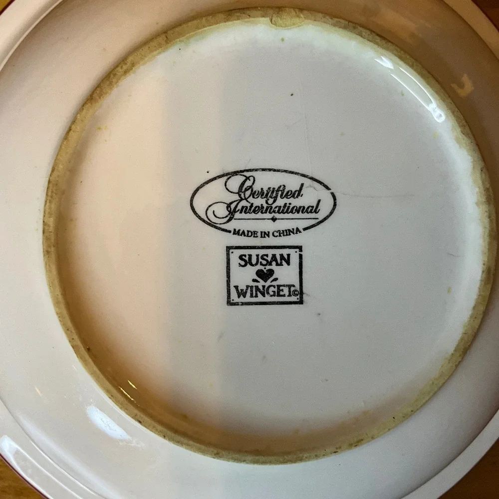 Certified International Susan Winget Rooster‎ Sunflower Ceramic Serving Bowls 2